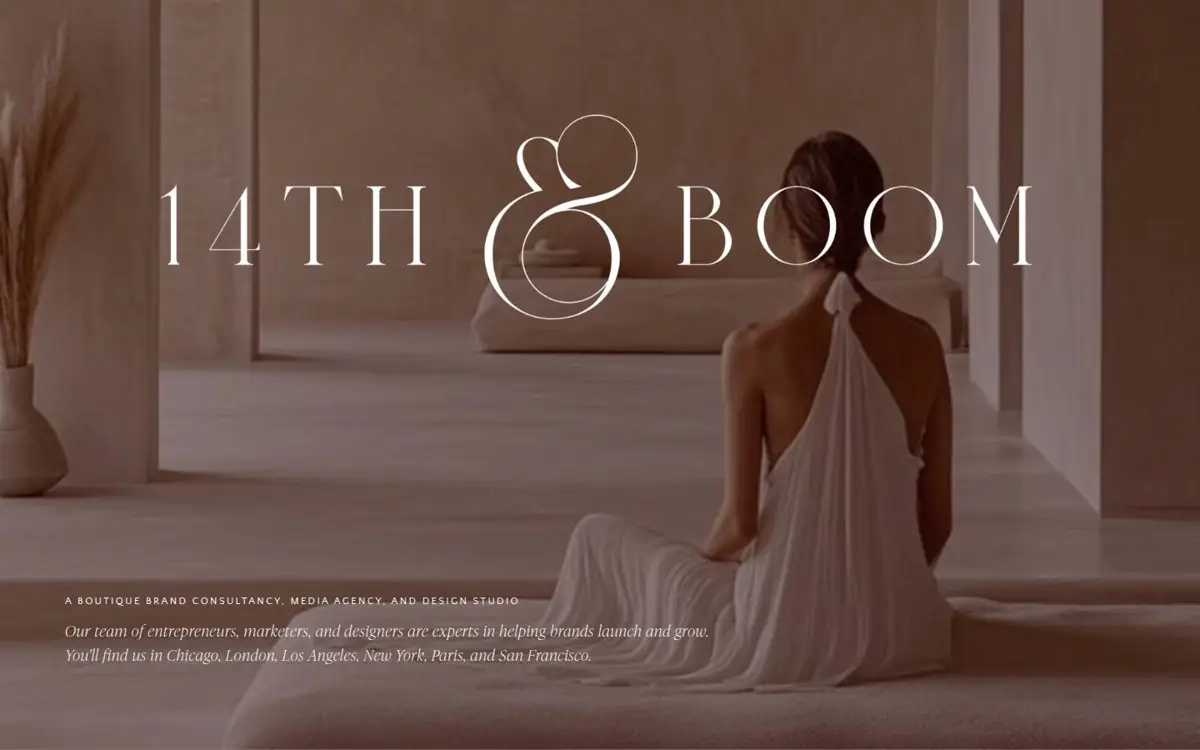 Homepage of 14th & Boom