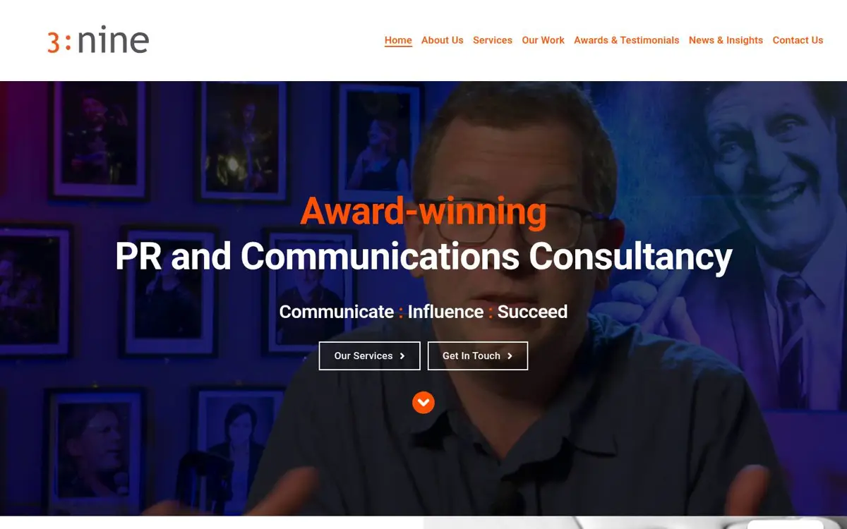 Homepage of 3:nine