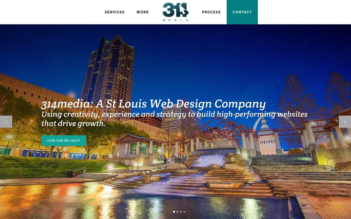 Homepage of 314media