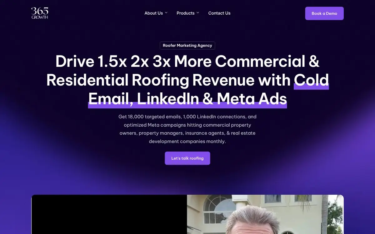 Homepage of 365 Growth