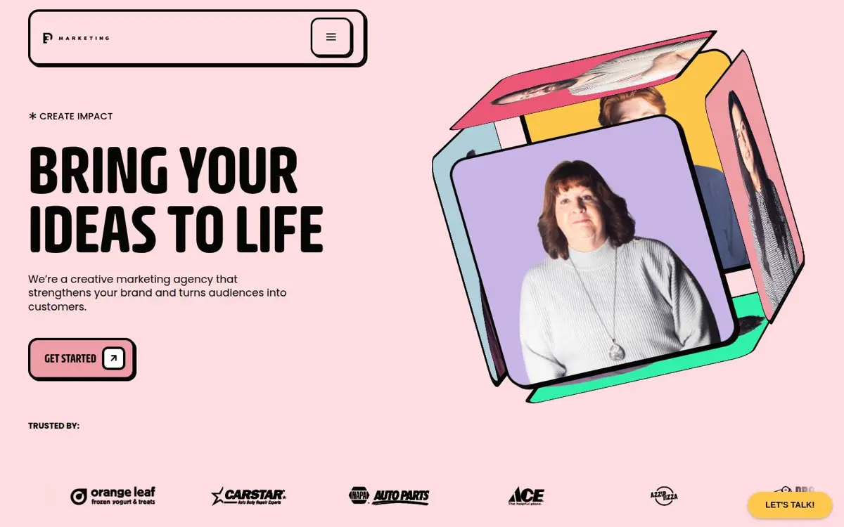 Homepage of 3P Marketing