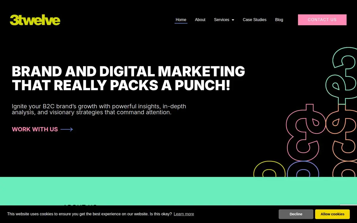 Homepage of 3twelve