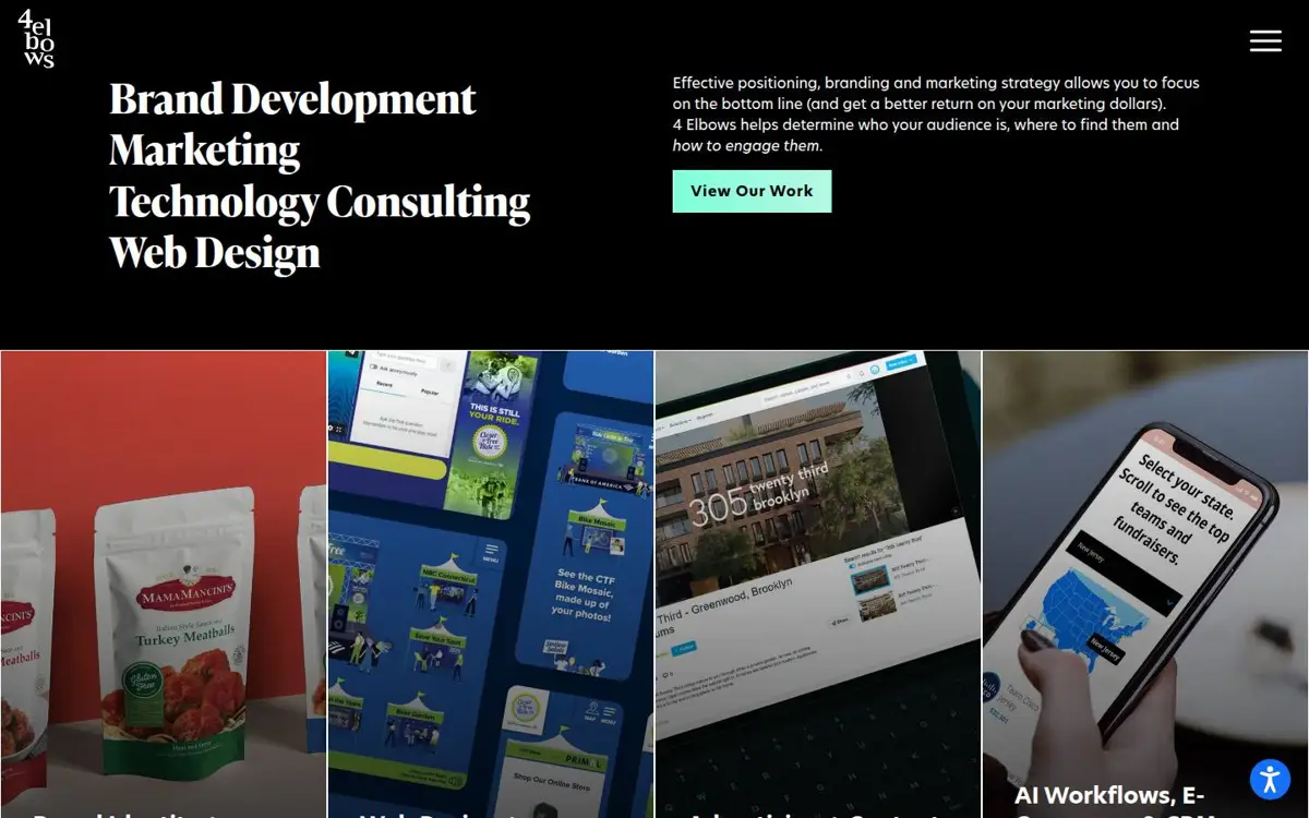 Homepage of 4 Elbows