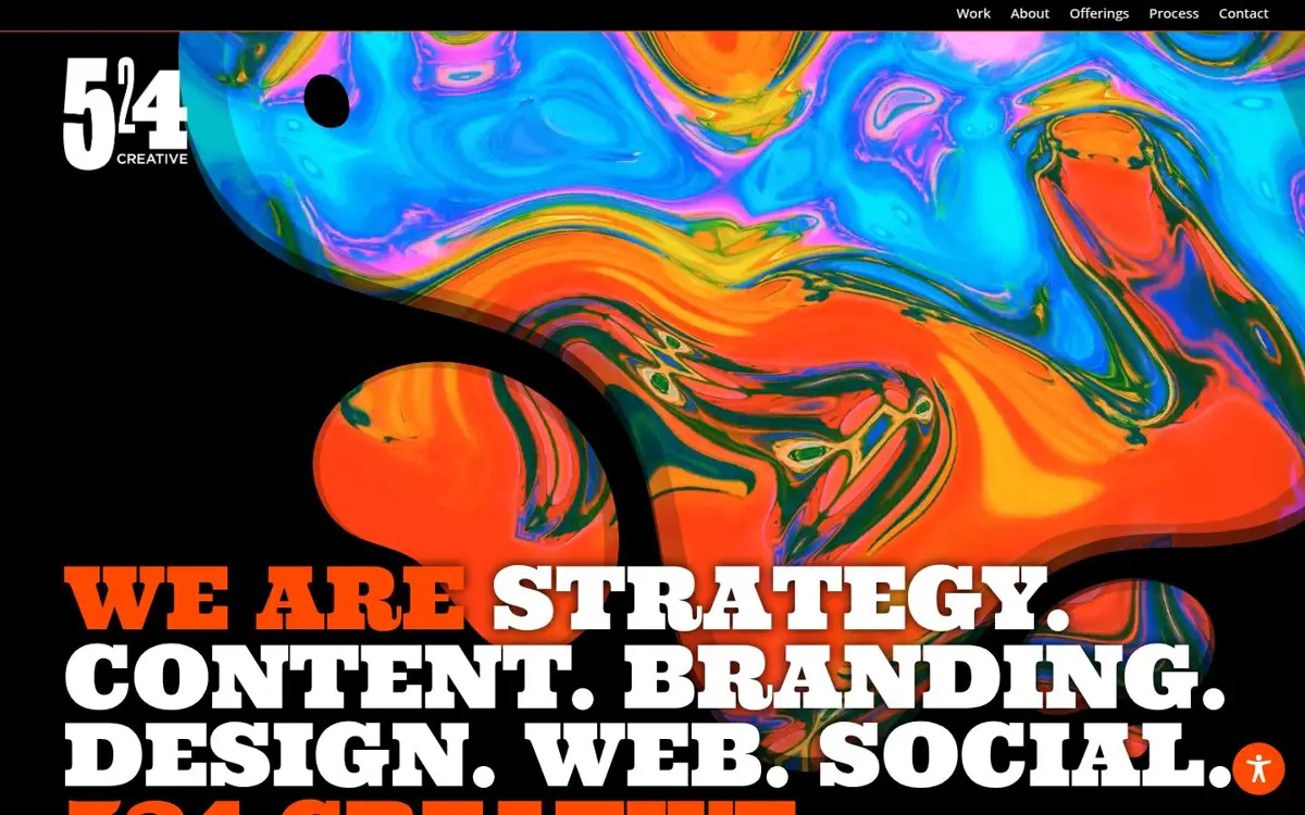 Homepage of 524 Creative