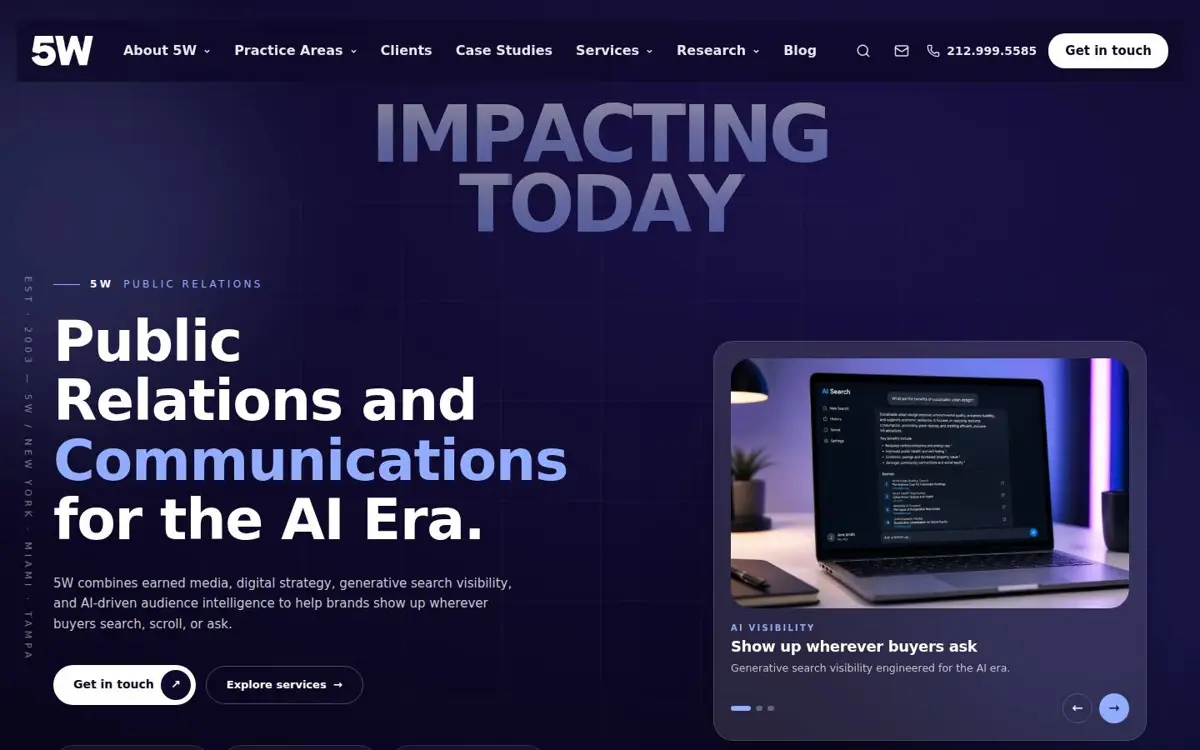 Homepage of 5WPR