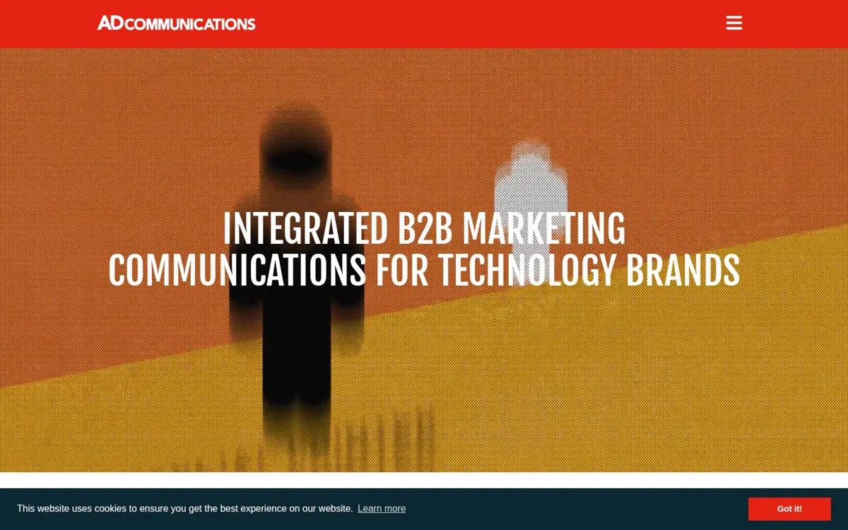 Homepage of A D Communications