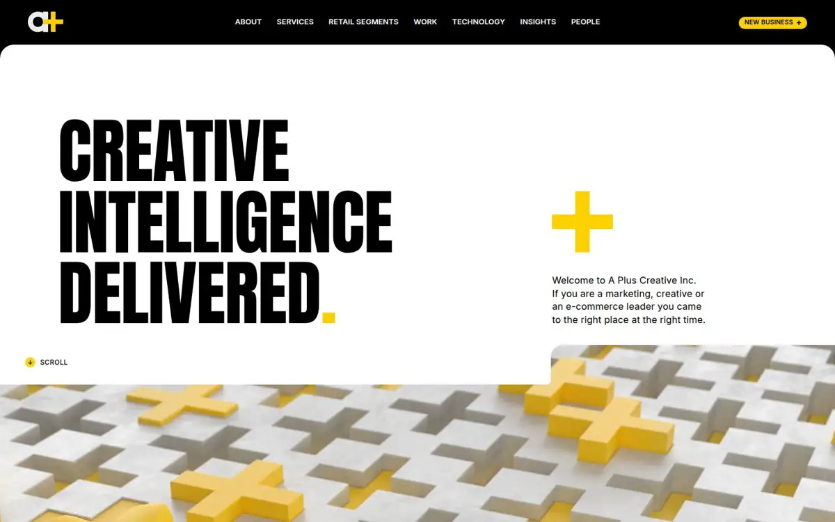Homepage of A Plus Creative Inc.