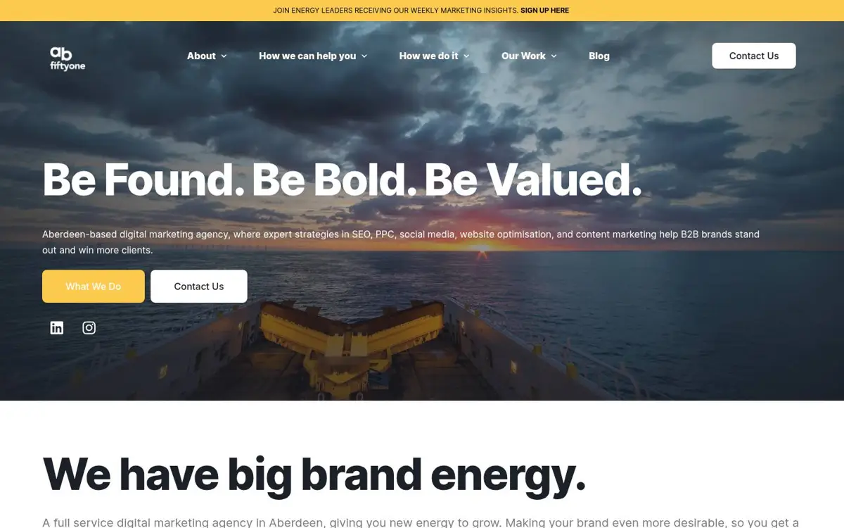 Homepage of AB Fiftyone
