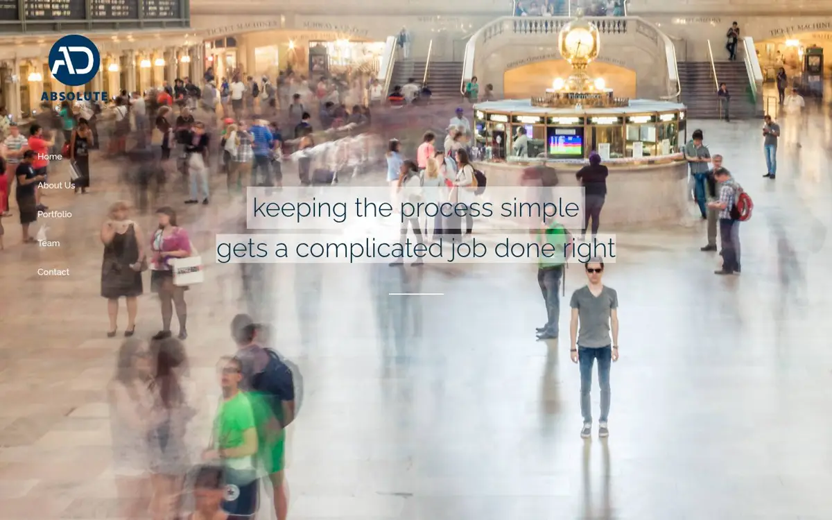 Homepage of Absolute Designers