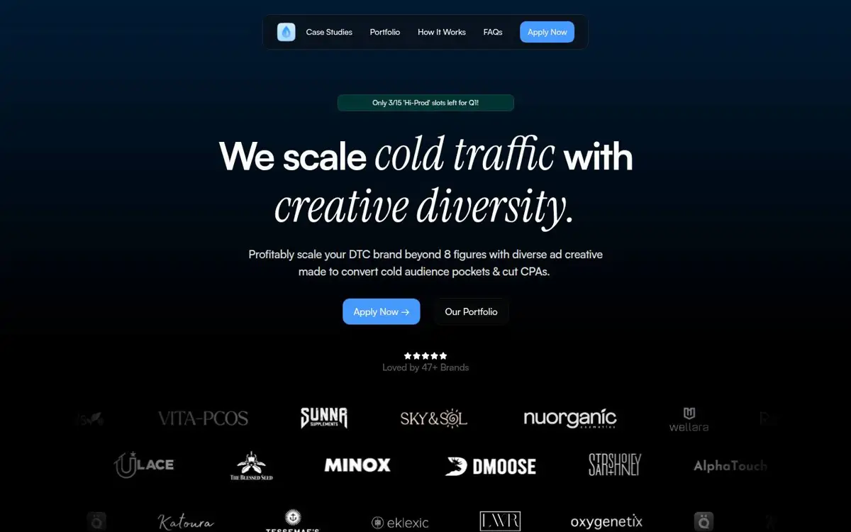 Homepage of adsplash