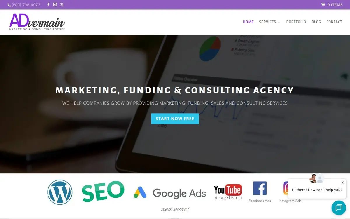 Homepage of ADvermain