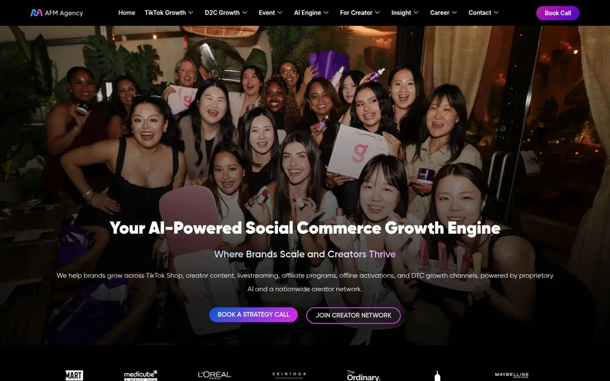 Homepage of AFM Agency