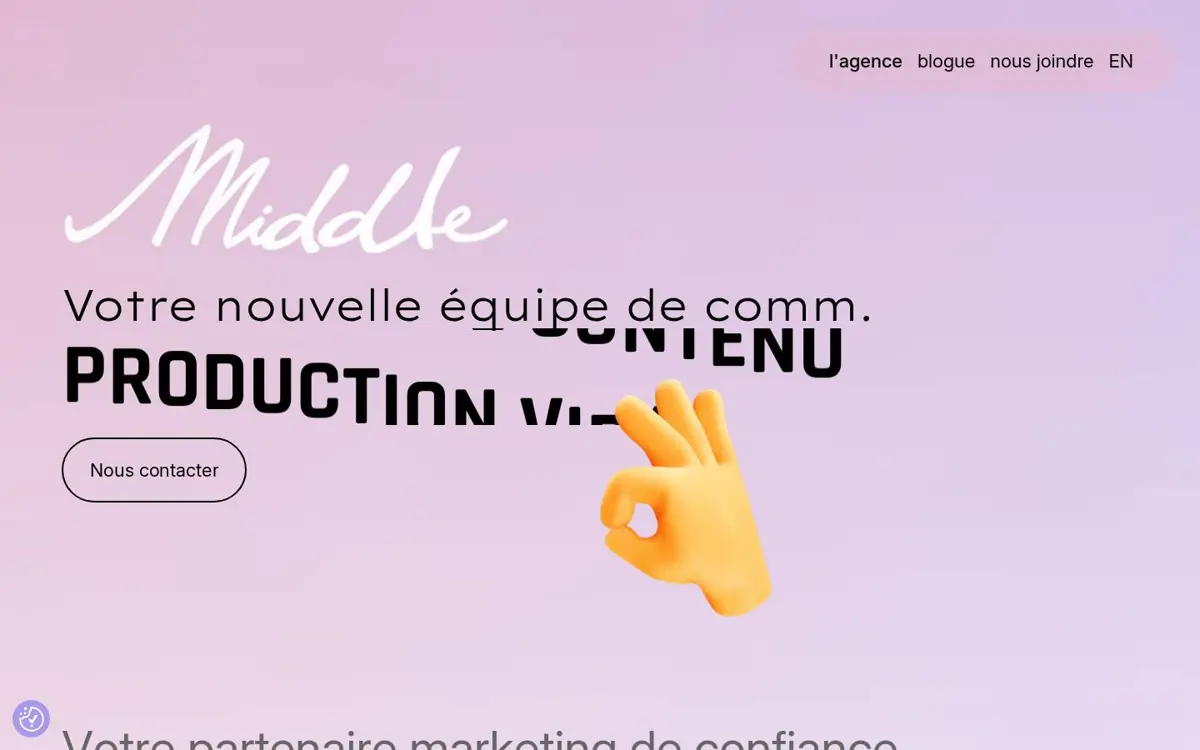 Homepage of Agence Middle