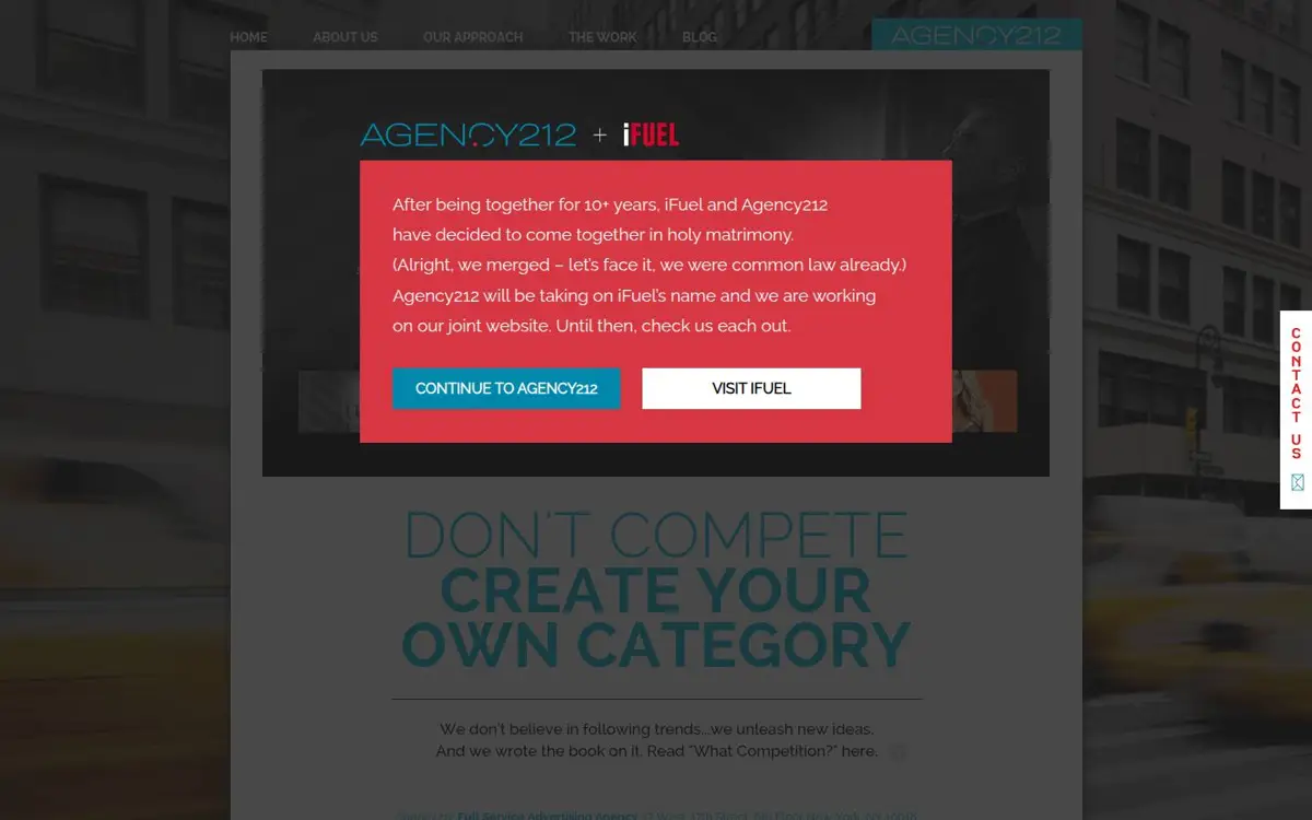 Homepage of Agency212