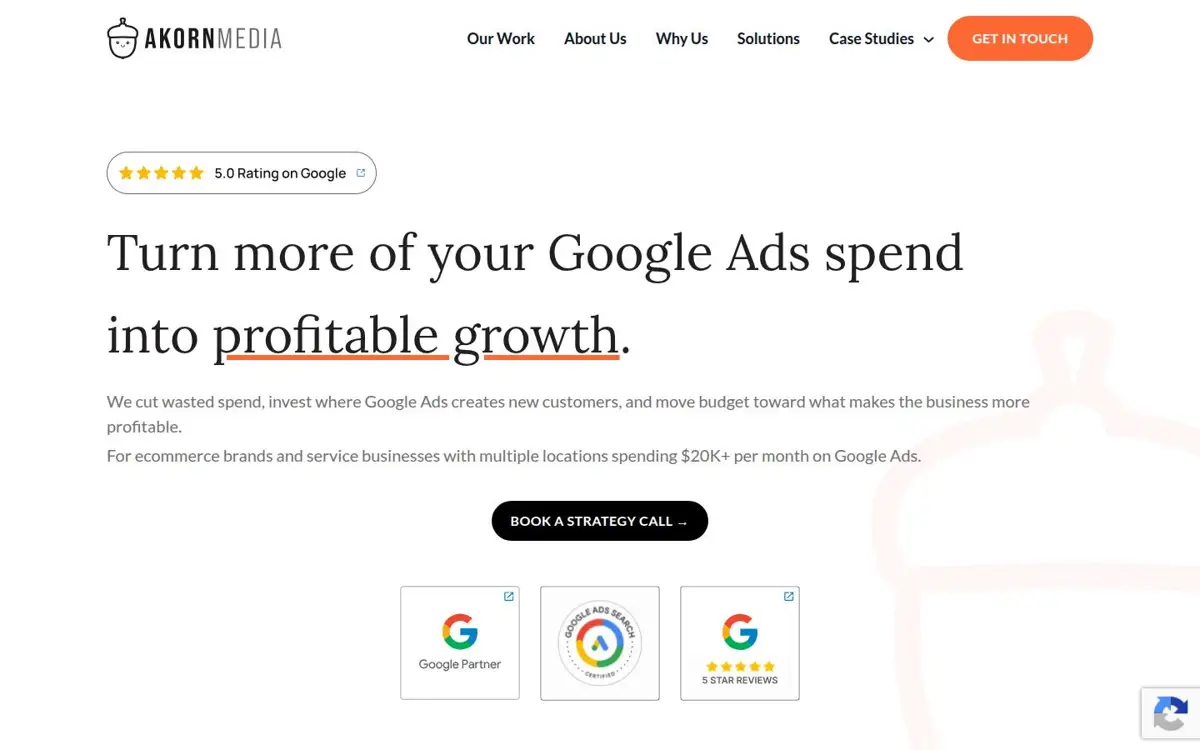 Homepage of Akorn Media LLC