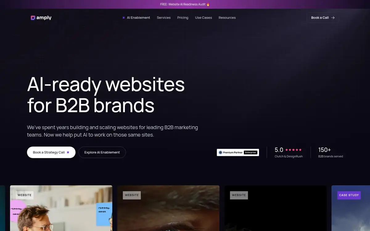 Homepage of Amply