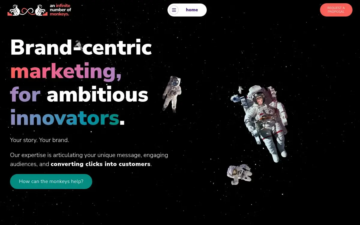 Homepage of An Infinite Number of Monkeys