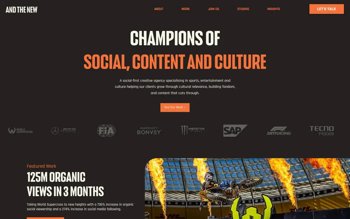 Homepage of AND THE NEW