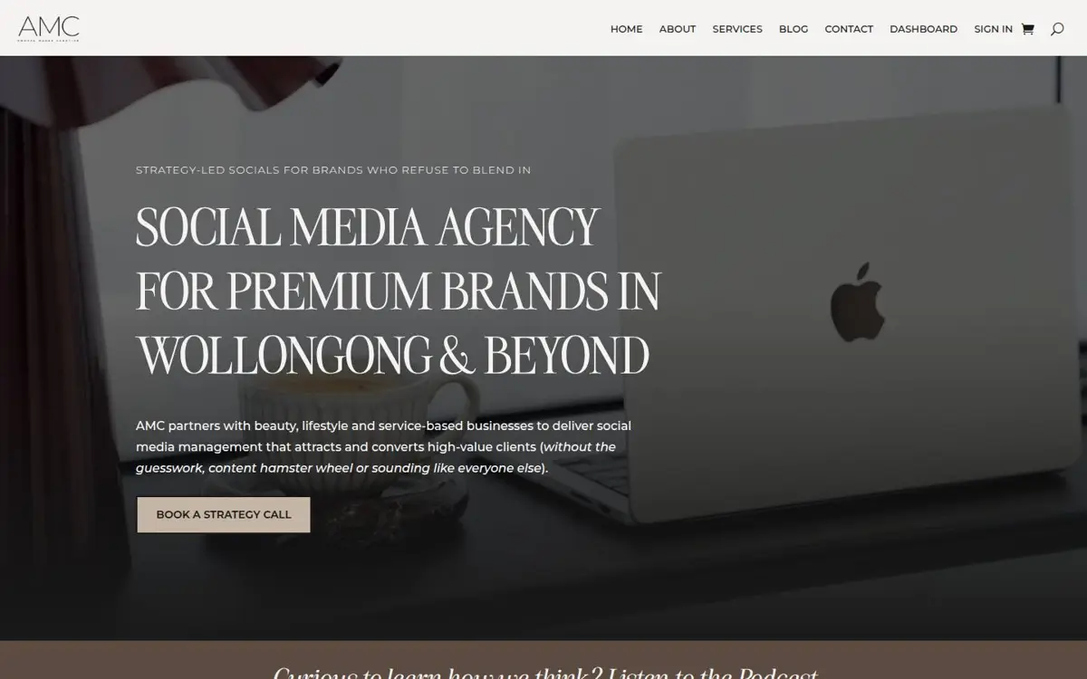 Homepage of Andrea Maree Creative