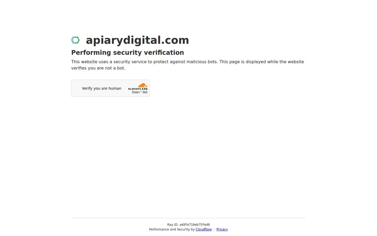Homepage of Apiary Digital
