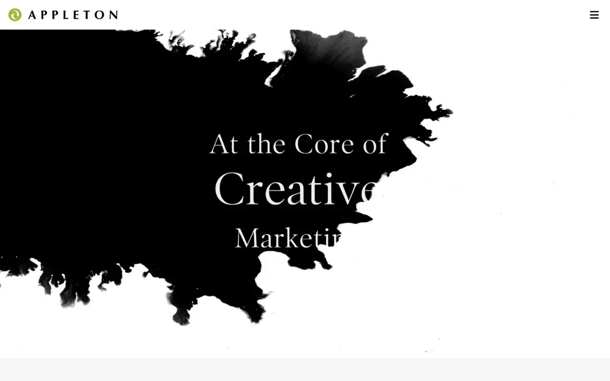 Homepage of Appleton Creative