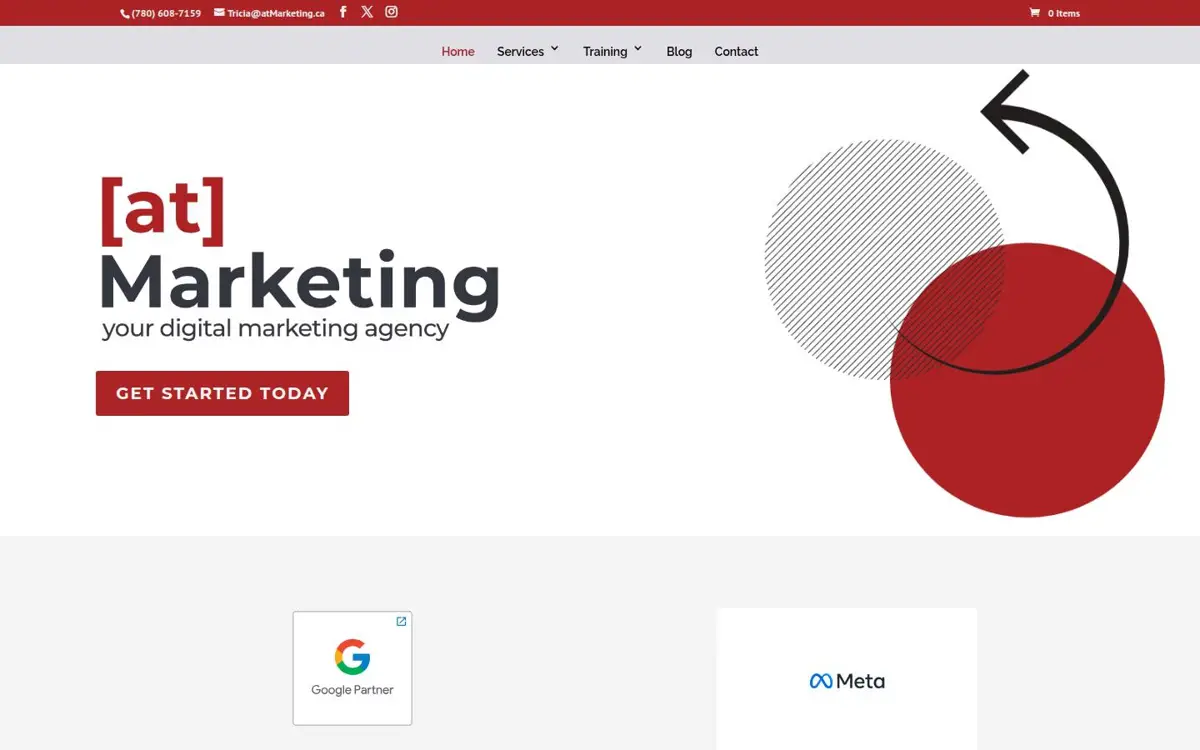 Homepage of [at] Marketing