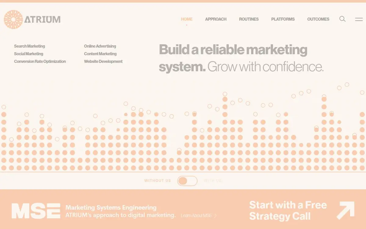 Homepage of ATRIUM