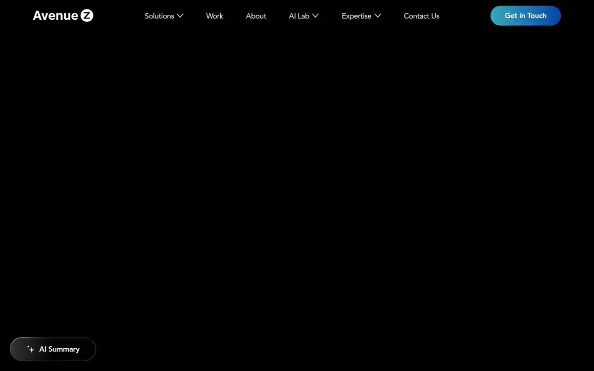 Homepage of Avenue Z