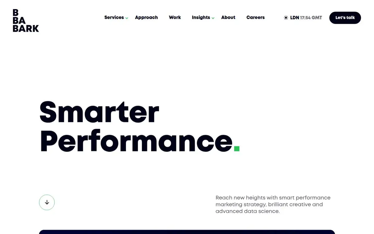 Homepage of BARK.London
