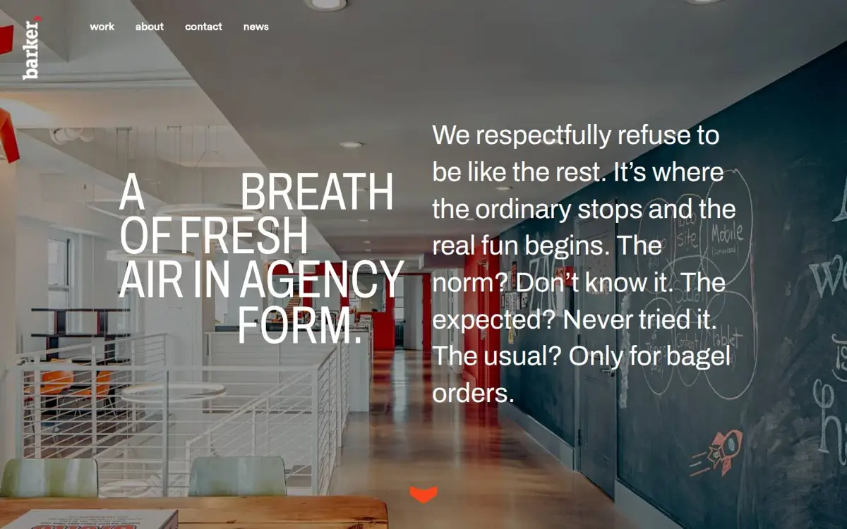 Homepage of Barker