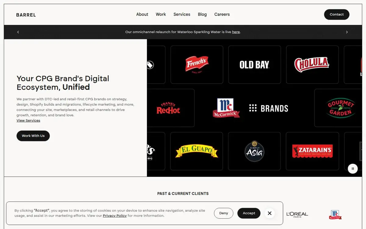 Homepage of Barrel