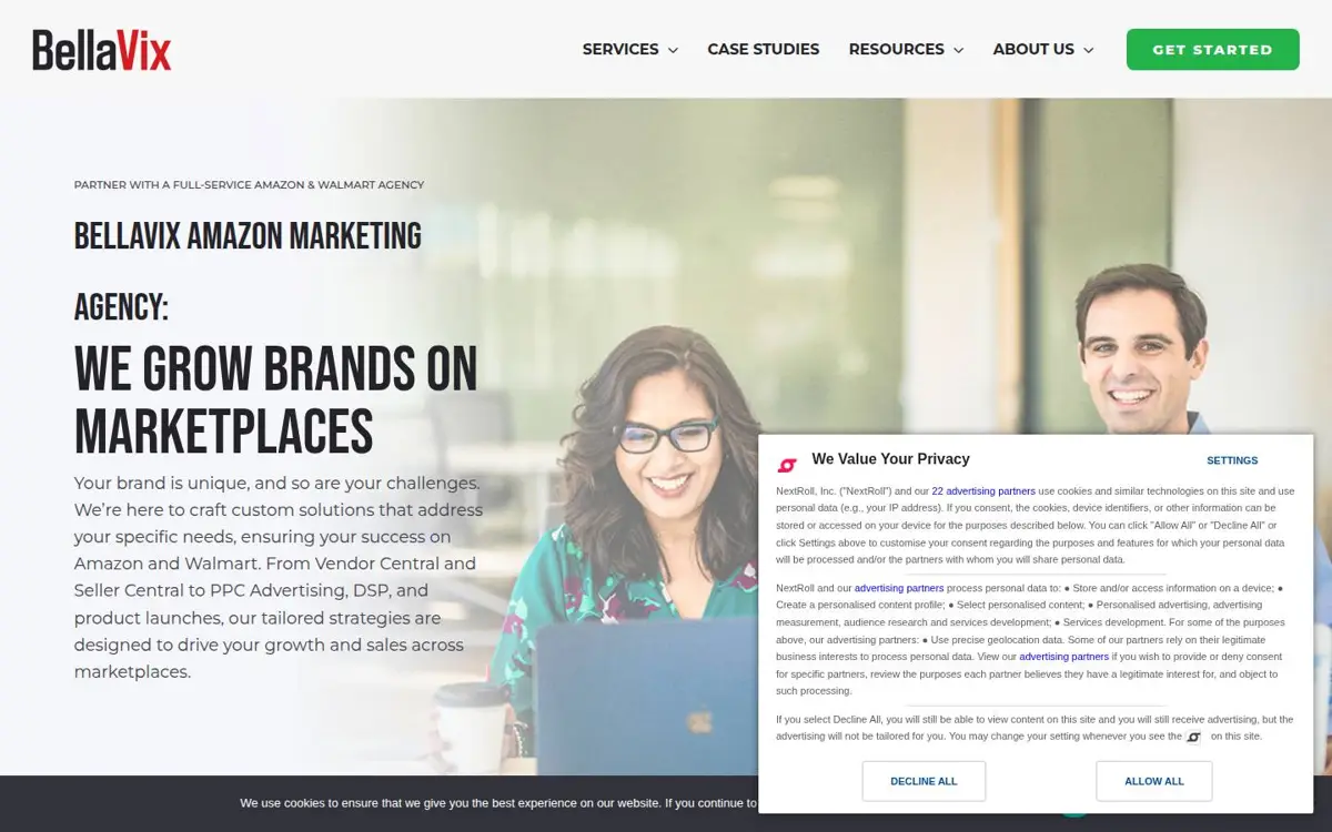 Homepage of BellaVix