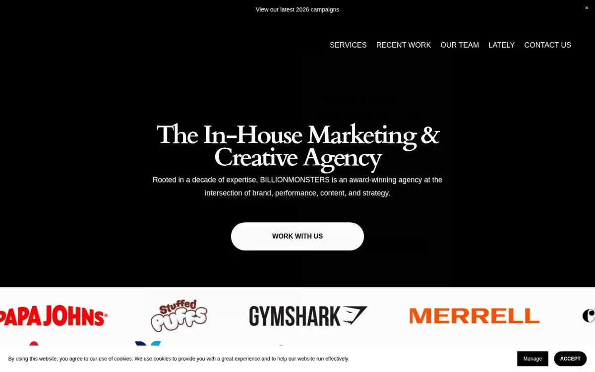 Homepage of BILLIONMONSTERS