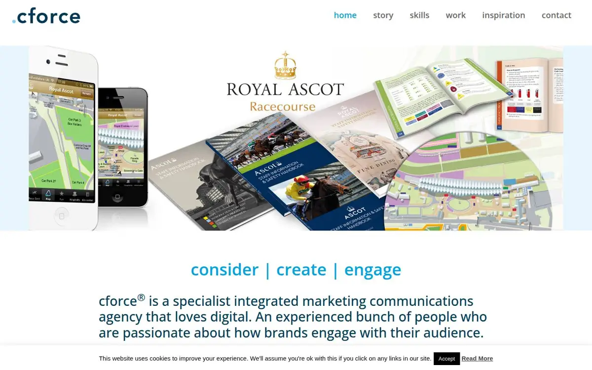 Homepage of .cforce