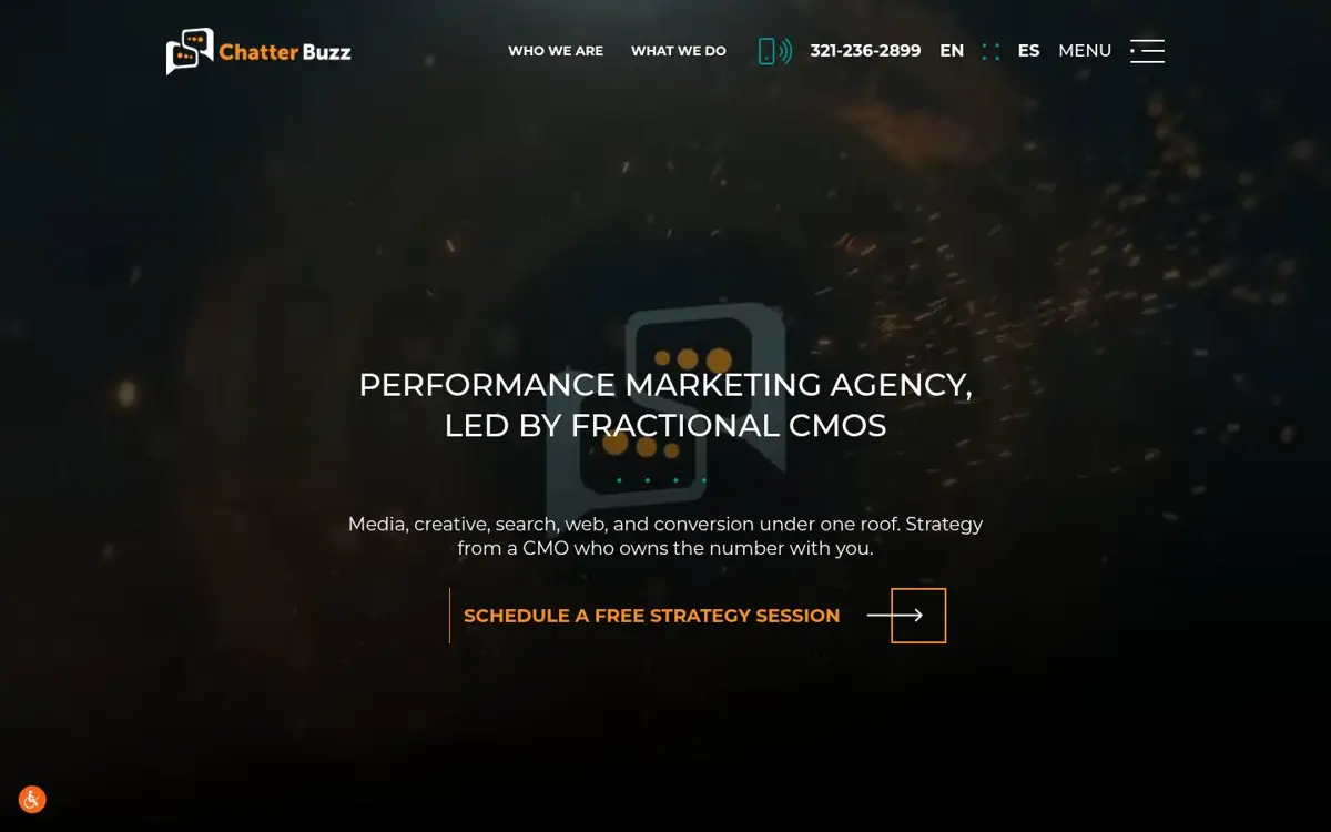 Homepage of Chatter Buzz