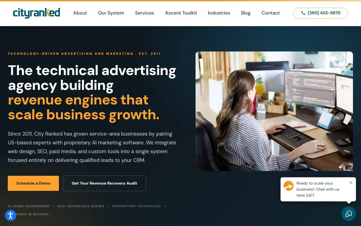 Homepage of City Ranked Media, Inc.