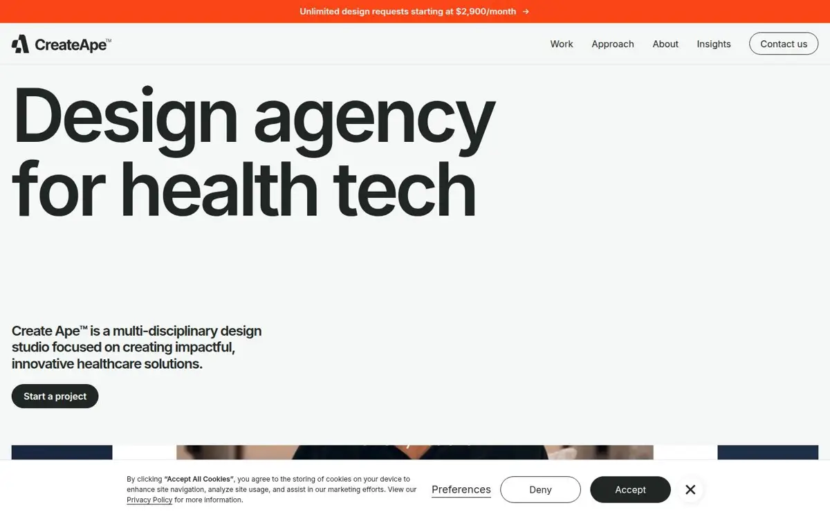 Homepage of Create Ape