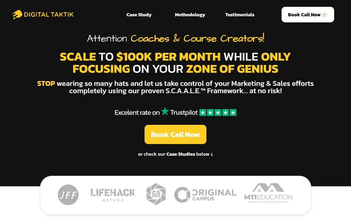 Homepage of Digital Taktik