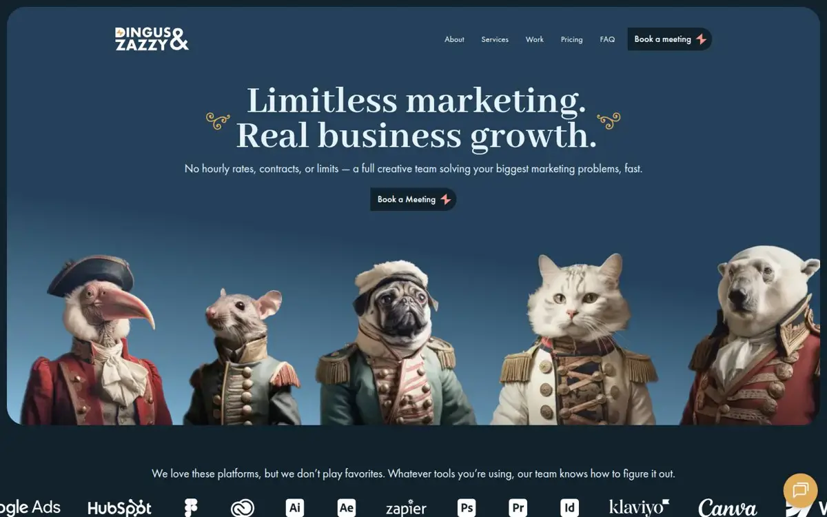 Homepage of Dingus & Zazzy