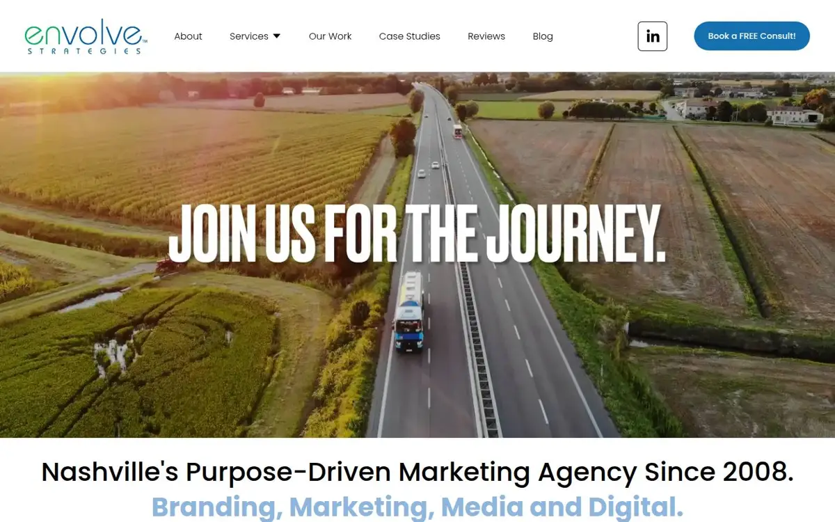 Homepage of Envolve Strategies