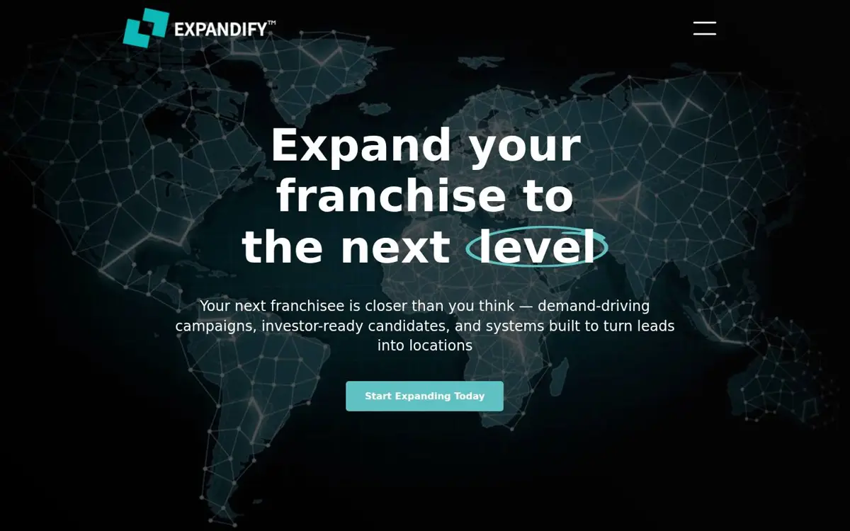 Homepage of Expandify