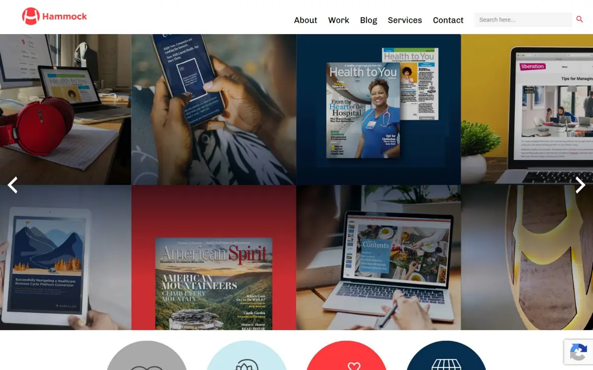 Homepage of Hammock