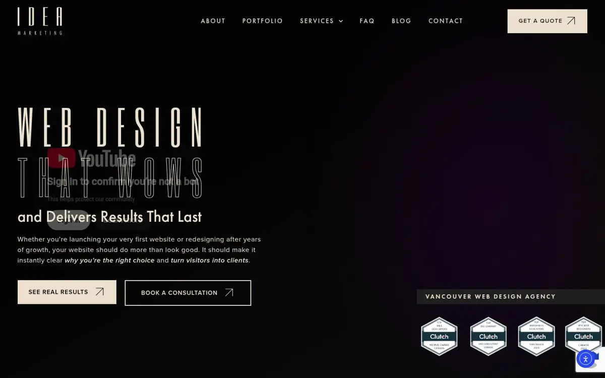 Homepage of IDEA MARKETING