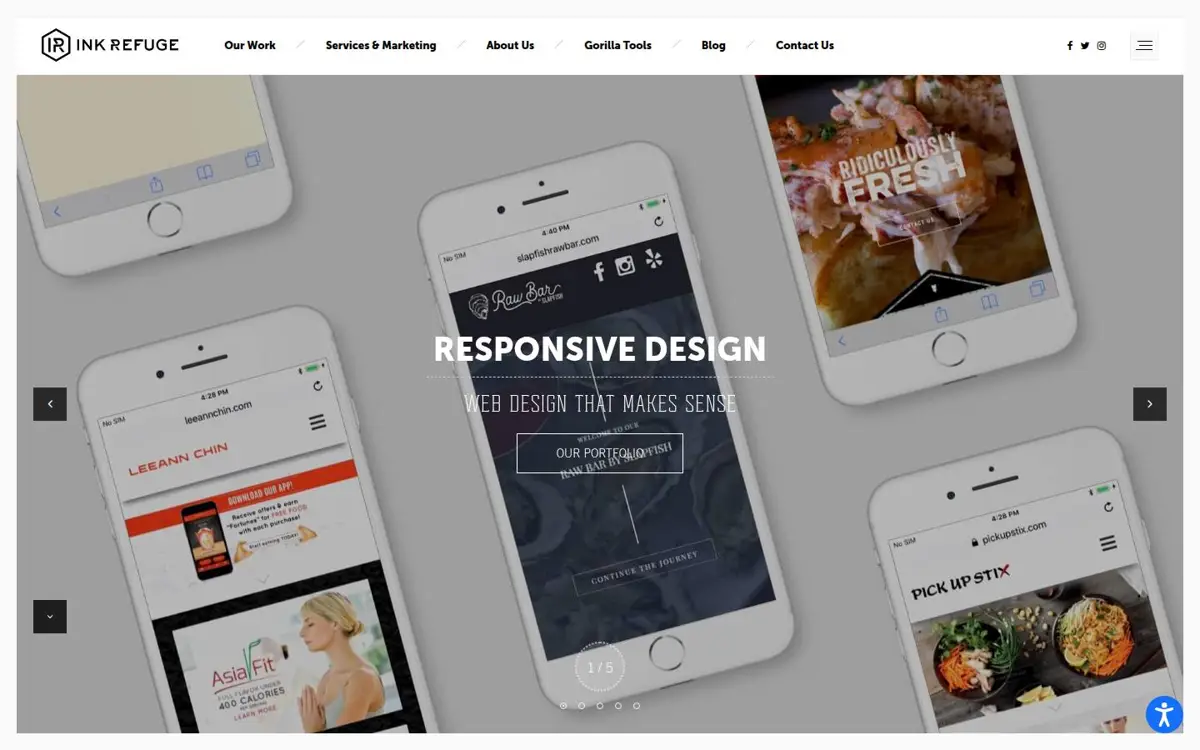 Homepage of Ink Refuge