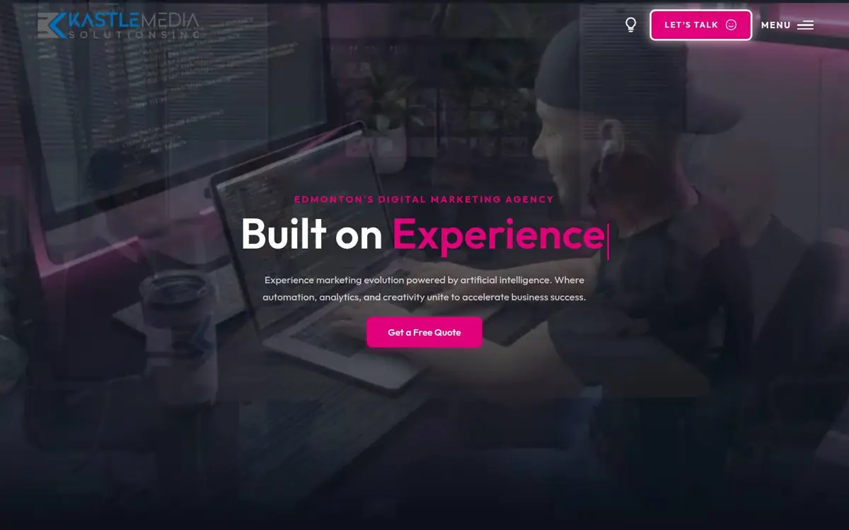 Homepage of Kastle Media Solutions Inc