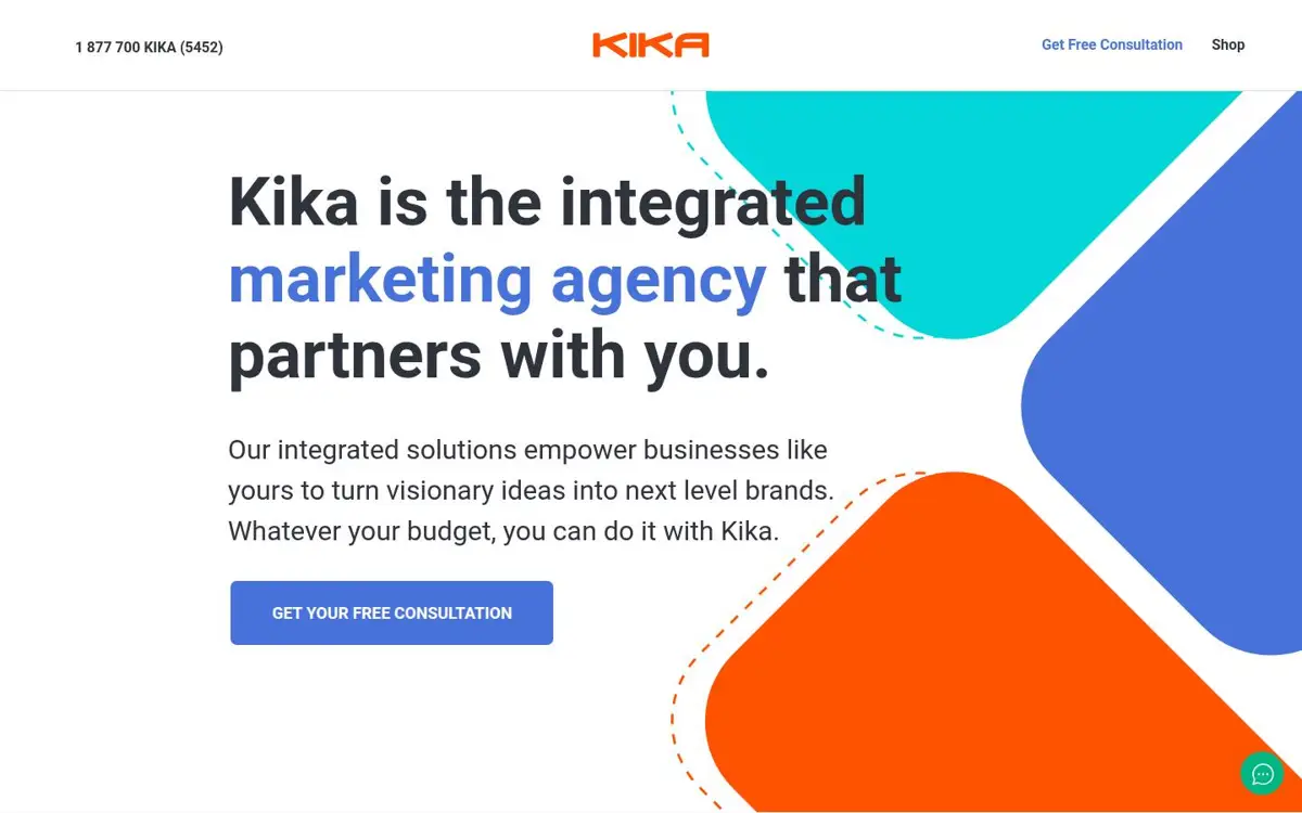 Homepage of Kika Marketing and Communications Inc