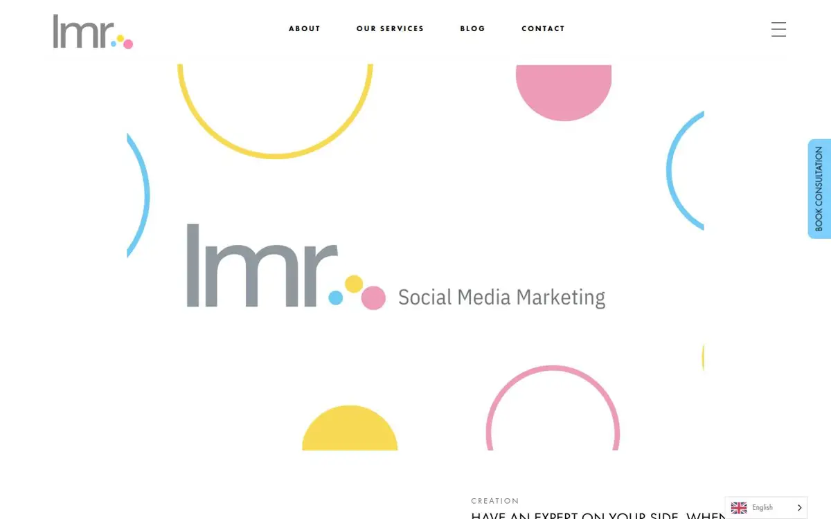 Homepage of LMR Digital Marketing