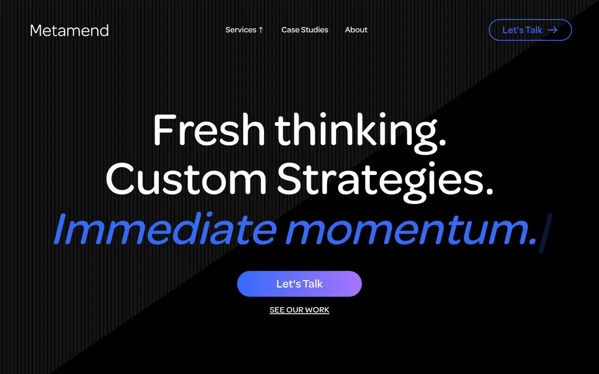 Homepage of Metamend