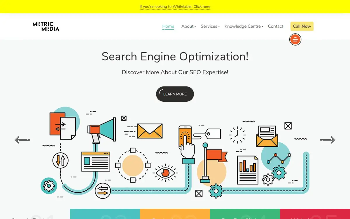 Homepage of Metric Media