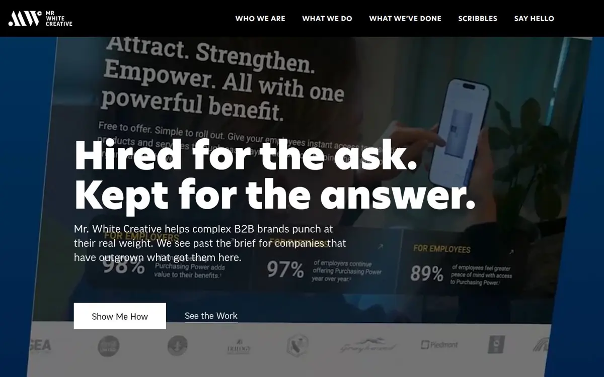 Homepage of Mr. White Creative